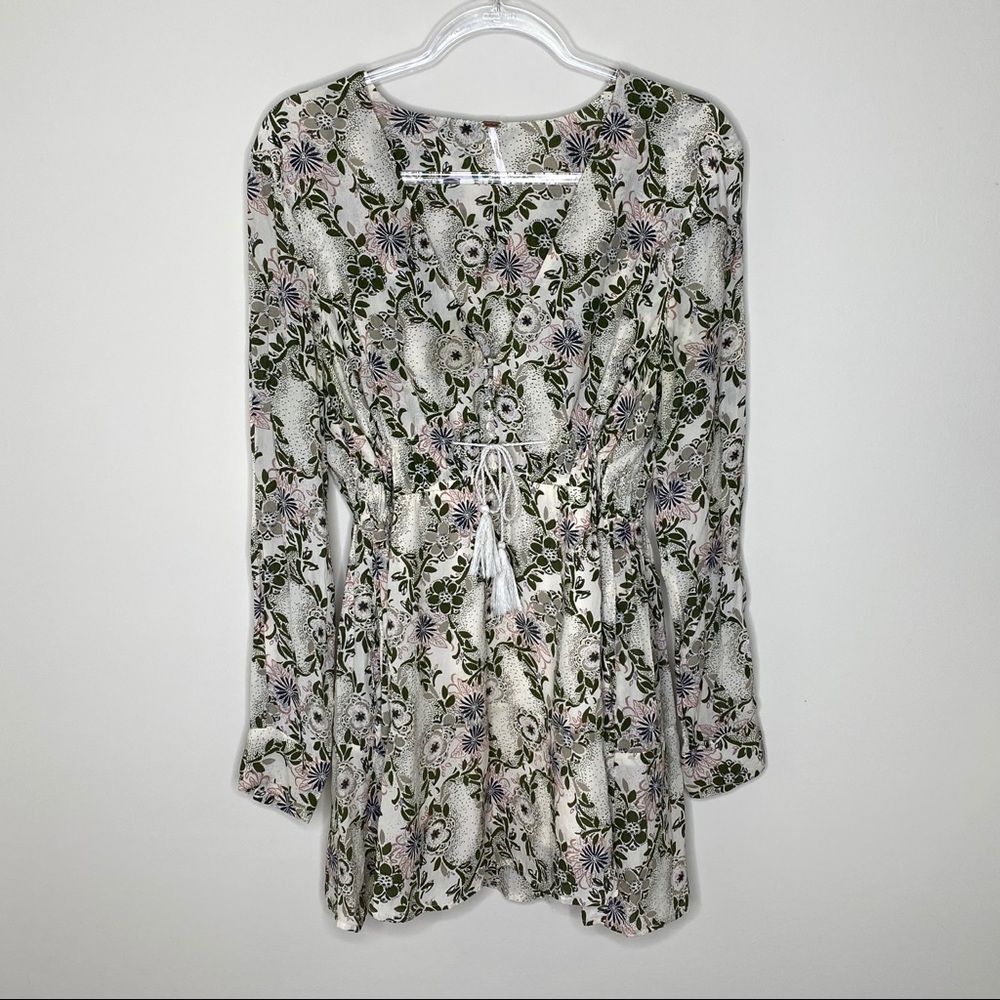 Free People Stealing Fire Boho Floral Mini Dress - Picture 2 of 6